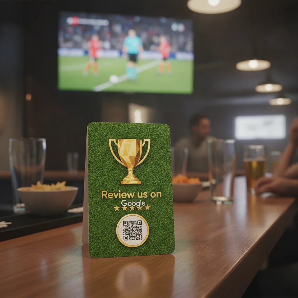 Game Day themed review card design